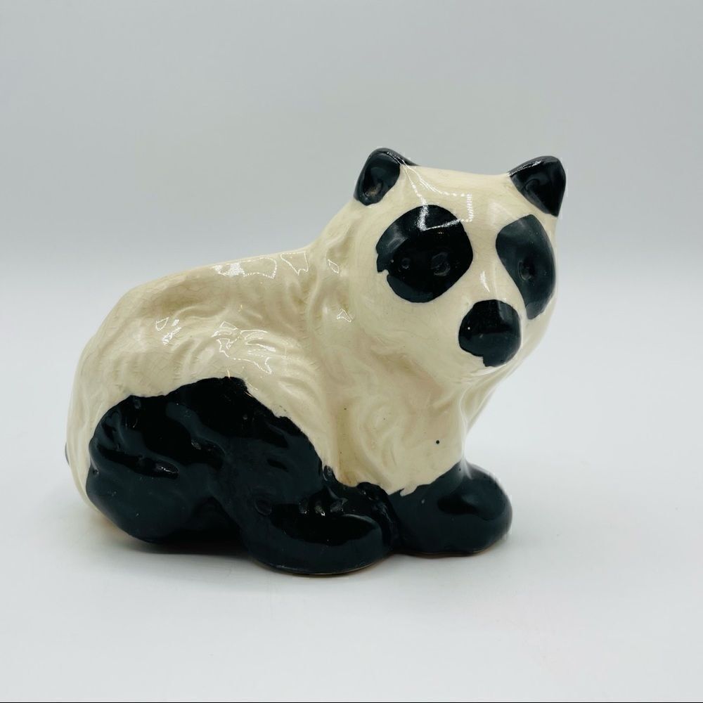 Vintage Small Panda Planter 